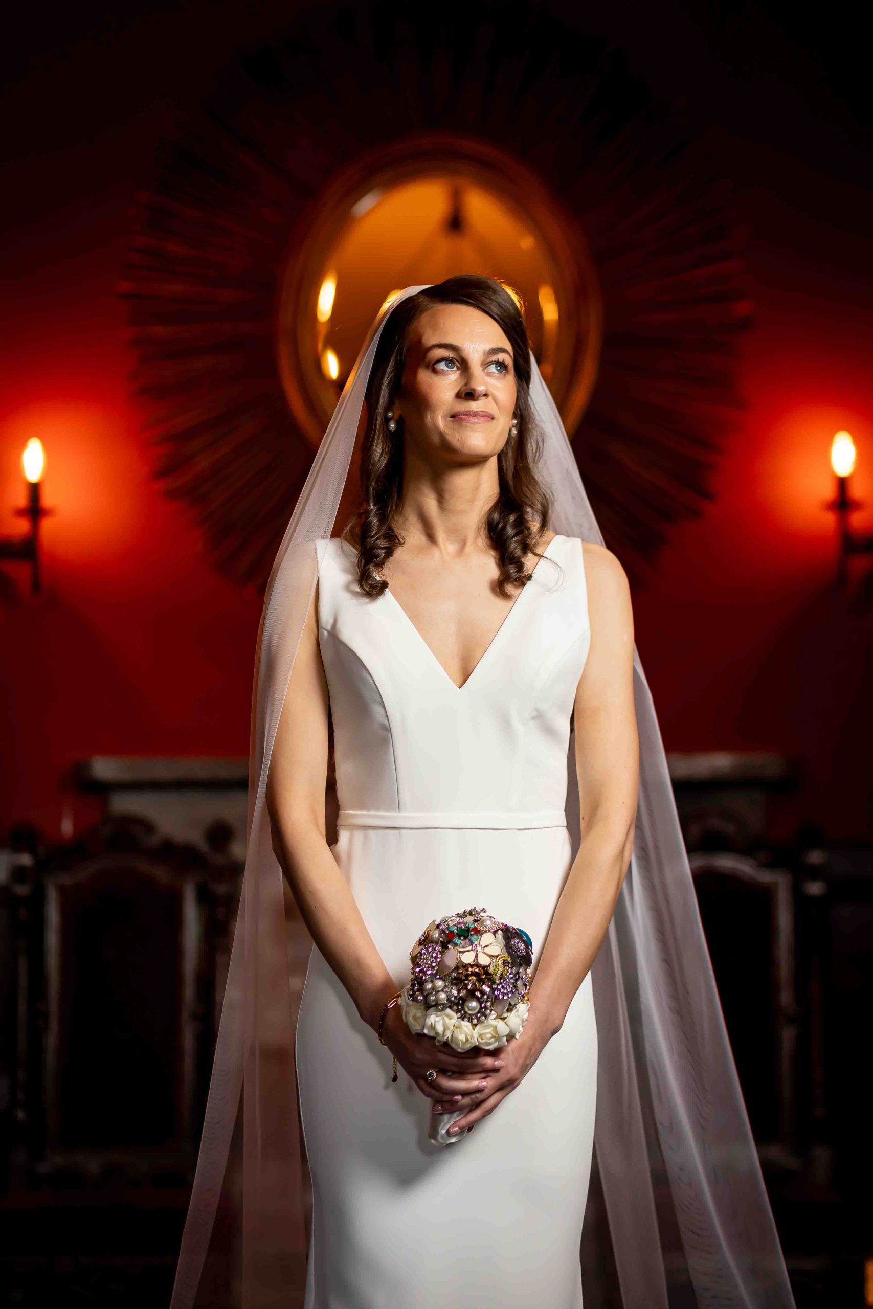 markree castle dance floor and bride with off camera flash photography