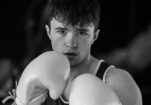 Business Photography - Pink Lime Studios, Sligo - Boxer, black and white photo