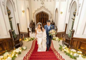 Luxury Castle Wedding - Bride & Father of the Bride - Pink Lime Studios Wedding Photography