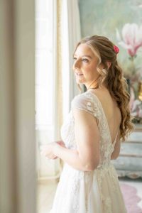 One Fab Day Magazine Feature - Bride looking out of the window - Pink Lime Studios Wedding Photography