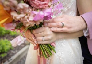 One Fab Day Magazine Feature - wedding rings and flowers - Pink Lime Studios Wedding Photography