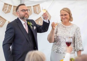 Wedding Party Photography - wedding toast - Pink Lime Studios Wedding Photography
