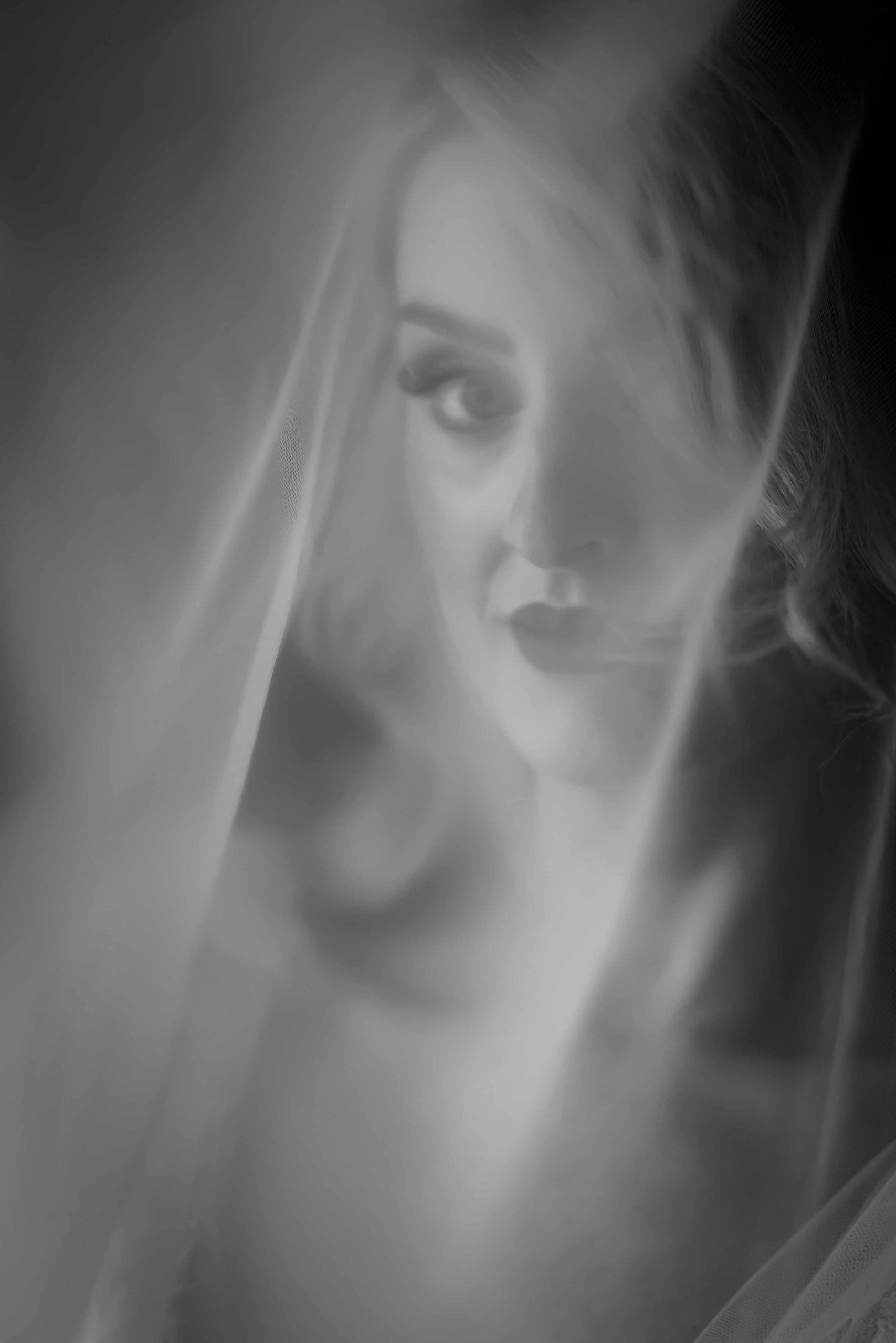 bride black white photo in markree