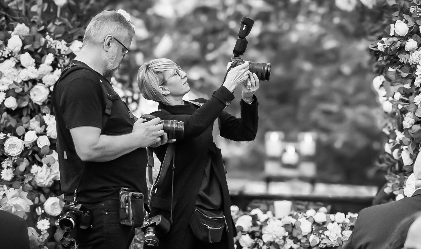 Photographing a wedding
